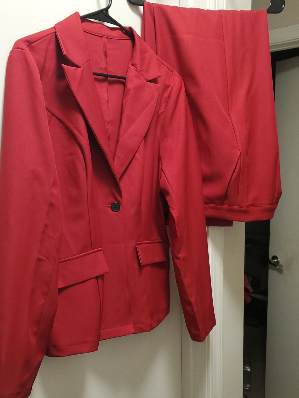 PrettyLittleThing Red Tailored Blazer & Trouser Set